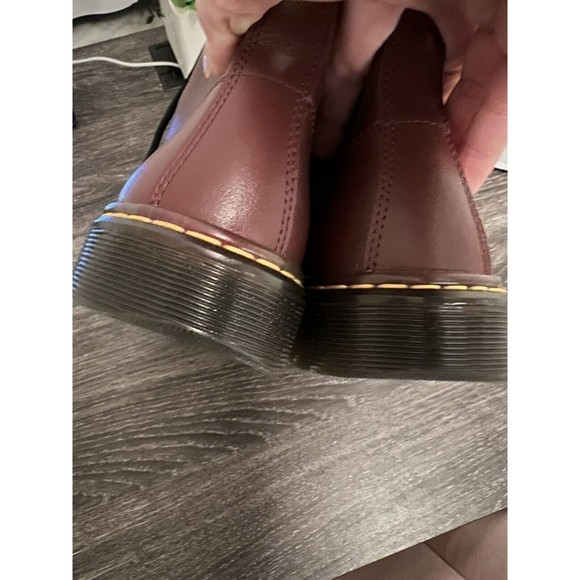 Sold Dr Martens Combat Boot Zavala Unisex  6/7 Cherry Red  Air wair Docs - Picture 5 of 8